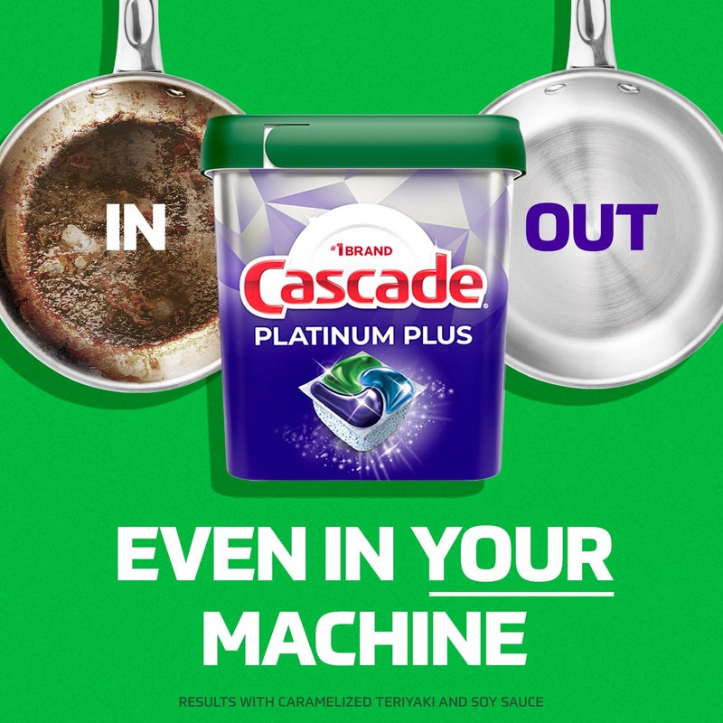 Cascade Platinum Plus Dishwasher Pod, Dish Detergent ActionPacs, Dishwasher Detergent, Fresh, 52 Count - Image 3